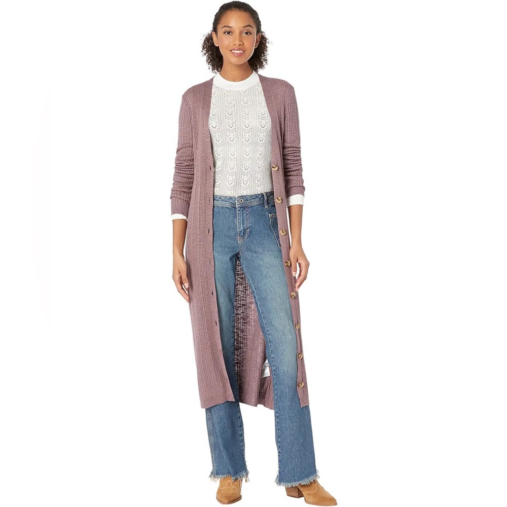 Free people Date Night Cardi Dress in pink/rose XS .NWT
